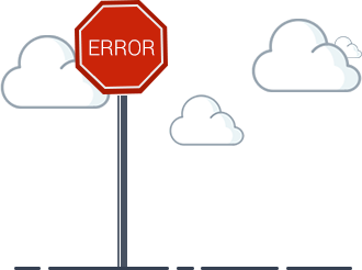 Illustration of a stop sign board with few cloud illustrations in the background